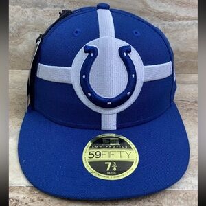 New Era 59FIFTY NFL Indianapolis Colt Baseball Hat Blue White 7 3/8